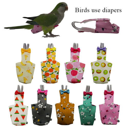 Bird Flight Suit Bird Diaper Reusable Nappy Pet Parrot Cockatiel Pigeons Clothes