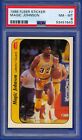 1986 Fleer Basketball #7 Magic Johnson PSA 8 NM-MT HOF Los Angeles Lakers