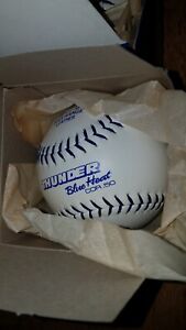 LOT OF 2 DUDLEY THUNDER BLUE HEAT LEATHER SOFTBALLS WT-12-SP USSSA APPROVED