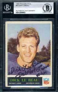 Dick LeBeau Beckett Signed 1965 Philadelphia Rookie Autograph