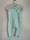 Patagonia Organic Cotton Romper One Piece Outfit 18-23 Months Striped Green Gray