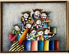 New ListingJ Roybal Whimsical Young Orchestra Oil Painting on Canvas, 31-1/2