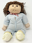 New ListingCabbage Patch Girl Doll Vintage 1984 Brown Pony Tail Hair & Blue striped Jumper