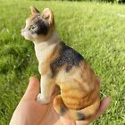 Realistic Kitten Figurine Cat Statue Office Home Décor Resin House Animal Scu...