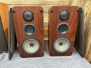 ⭐️ Acutex ACT 3.1 Vintage Stereo Speakers Refoamed BEAUTIFUL! See VIDEO ⭐️