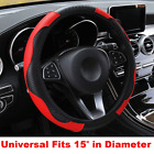 Car Accessories Steering Wheel Cover Red Leather Anti-slip 15''/38cm Universal (For: Nissan Murano)