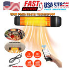 Wall Patio Heater Waterproof Home Adjustable Fast & Quiet Heating Remote 1500W