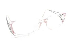 Chanel 3066-B c.766 Pink Silver Eyeglasses Frames 55-17 135 Italy Designer Women