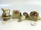 Porcelain Hinged Trinket Boxes Victorian Floral You pick!
