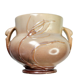 New ListingAntique Roseville Cream Peach Teasel Jardiniere Vase 4.75in Tall 6in Wide Décor