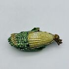 New ListingBejeweled Enameled Veggie Corn Trinket Box Figurine With Rhinestones Corn