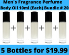 5 Pack Men's Fragrance Perfume Premium Body Oil 10-ml Roll-On Bottle-Bundle # 20