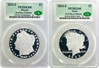 New Listing2023 $1 S Proof Silver Morgan Dollar and Peace Dollar 2 Coin Set CAC PR70 FDOD