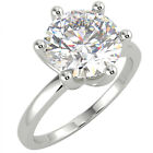 2.01 Ct Round Cut VS2/E Solitaire Diamond Engagement Ring 14K White Gold