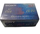 New Listing10 Pack Factory Sealed SONY HF High Fidelity 60 Minute Blank Cassette Tapes NEW