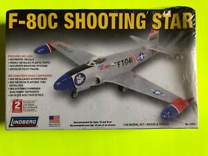 F-80C SHOOTING STAR JET FIGHTER MODEL KIT LINDBERG 1/48 SCALE NEW SEALED !!