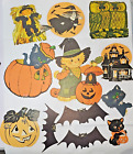 Vintage Halloween Lot Decorations Cutouts Pumpkin Witch Ghost Haunted house