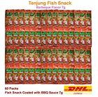60 x Tenjung Fish Snack Stick Coated with Barbeque Sauce Flavor Yummy 5.7g