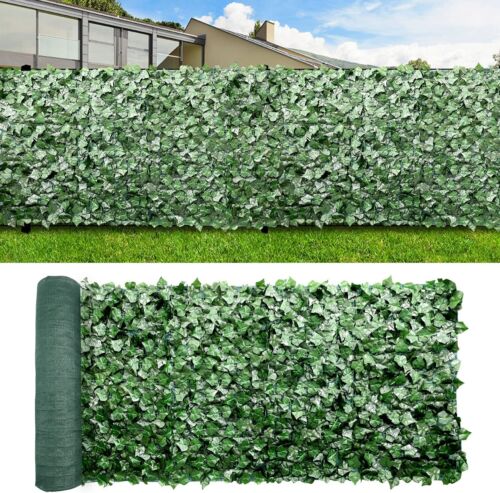 8ft-14ft Artificial Faux Ivy Leaves Privacy Fence Screen Wall Decor Garden Hedge