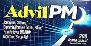 Advil PM Ibuprofen 200mg Pain Reliever & Nighttime Sleep-Aid 200 Caplets 07/2026