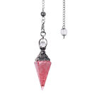 7 Chakra Orgone Faceted Cone Pendulum Dowsing Crystal Healing Chips Pendant