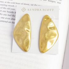 NEW KENDRA SCOTT Kira Vintage Gold Statement Earrings AUTHENTIC