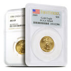 1/4 oz American Gold Eagle Coin MS69 (Random Year, Varied Label, PCGS or NGC)