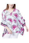 Belle by Kim Gravel Water Lilly Woven Poncho Ice Water