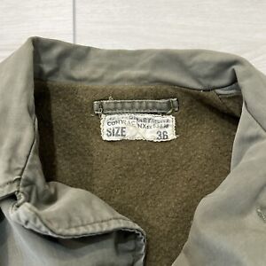 WWII US Navy N4 Deck Jacket M1941 Field Jacket Wool Lined USN Marked Tagged 36