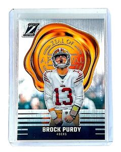 New Listing2023 Panini Zenith Brock Purdy 4 Silver Zeal Of Approval INSERT 49ers SSP Prizm