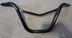 old school NOS black V Bar handlebars BMX bike  take single or double clamp stem