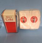 Vintage Coca Cola Napkin Holder Dispenser Red Chrome Works 50s Diner + Napkins