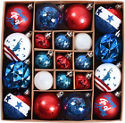 4Th of July Decorations, 21Ct Patriotic Ornaments for Tree, Shatterproof Red Blu