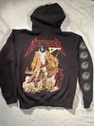 Metallica Executioner Black Hoodie M Full Zip Unforgiven Sweatshirt EUC 3 Print