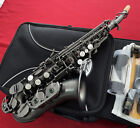QUALITY Satin Black Curved Soprano Saxophone Professional Bb Saxofon WSS-656