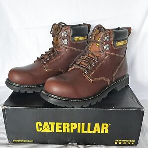 Caterpillar CAT Men's Second Shift Leather Work Boots Tan Brown Size 11.5 M NIB!