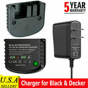 18V Battery Charger for Black &Decker HPB18 HPB18-OPE 9.6V-18V NiCd NiMh Battery