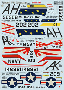 Print Scale 48-139 1/48 scale Decal for airplane - Vought F-8 Crusader Part-1