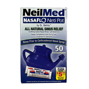 NeilMed NasaFlo Neti Pot Sinus Relief with Premixed Packets