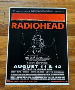 Radiohead - RARE promo concert poster