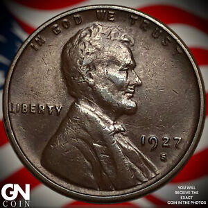 1927 S Lincoln Cent Wheat Penny X2798