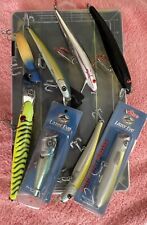 SALTWATER FISHING 8 LURE LOT, 2 NEW OLD SCHOOL PACKAGED, 6 USED (MINT)!