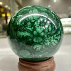 New Listing2.35LB Rare Natural Malachite quartz hand Carved sphere Crystal Healing