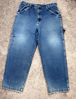 Vintage Karl Kani Jeans Mens 36x31 Blue Denim Carpenter Distressed Baggy Skater