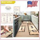 Easy-Clean Sunflower Kitchen Rugs Set - Water and Oil-Resistant Material