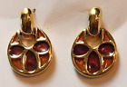 Vintage signed GIVENCHY Amber Earrings drop pierced 3/4