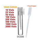 0.7or 1 ML Empty Glass Vials Bottles For Perfume fragrance Oil Samples & Stopper