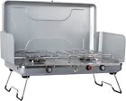 Portable Propane Camping Stove w 2 Burners, 20000 BTU , Easy to clean and carry