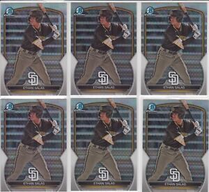 Lot of 6 2023 Bowman Chrome Draft Refractor Ethan Salas RC - All Refractors!
