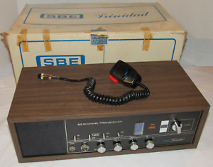 VTG 1970s TRINIDAD 23 CHANNEL AM BASE STATION SBE 11-CB TRANSCEIVER RADIO! W/BOX